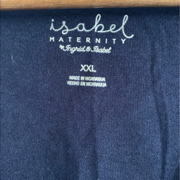 Isabel Maternity V-Neck Navy T-Shirt XXL - Picture 4 of 6